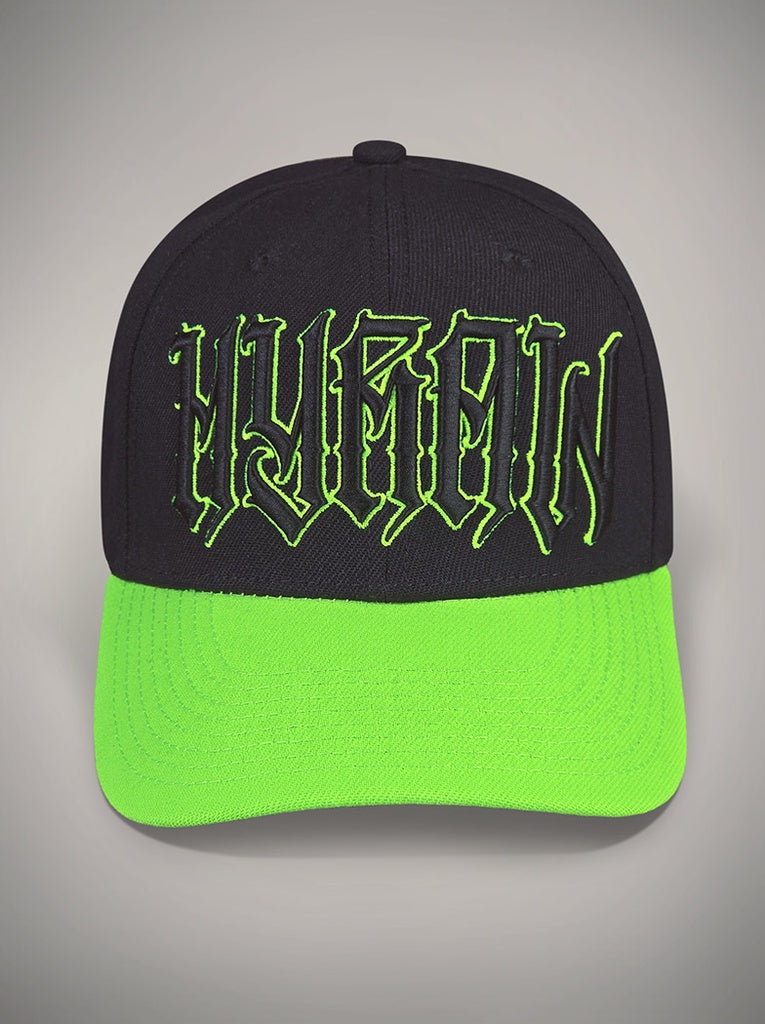 Casquette TOXIC vert fluo skull skate goth métal