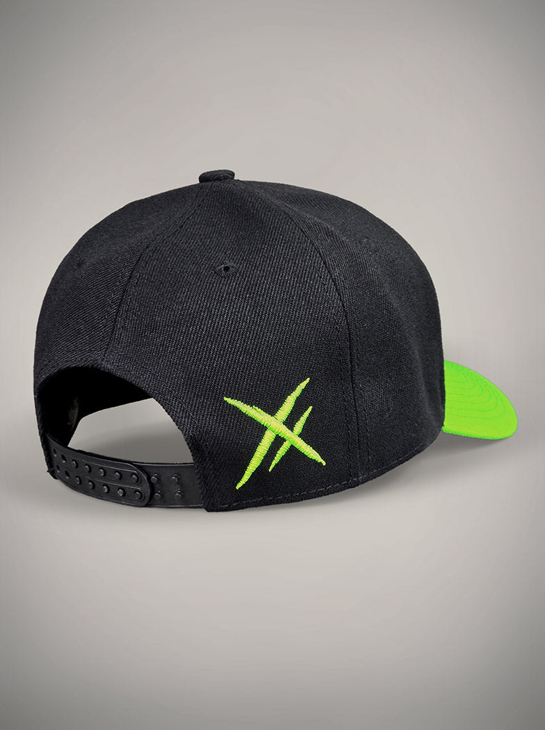 Casquette TOXIC vert fluo skull skate goth métal