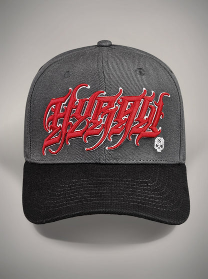 Casquette BLOOD & BONES noir et rouge skull