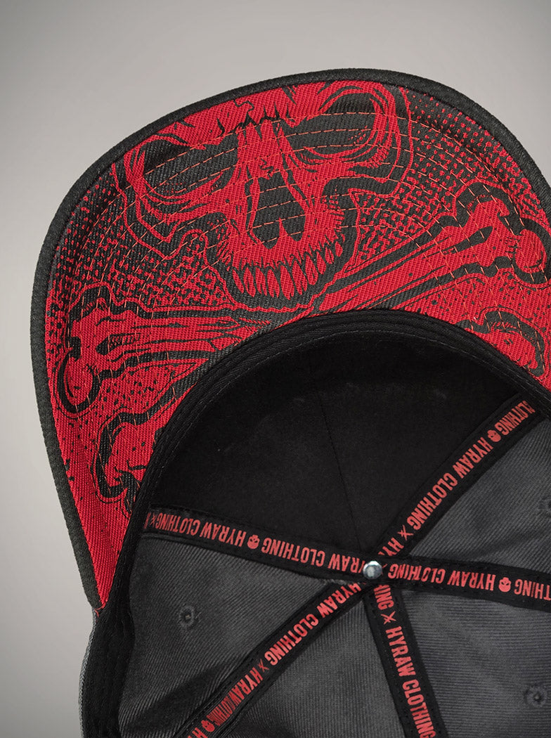 Casquette BLOOD & BONES noir et rouge skull