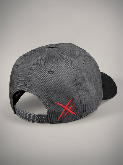 Casquette BLOOD & BONES noir et rouge skull