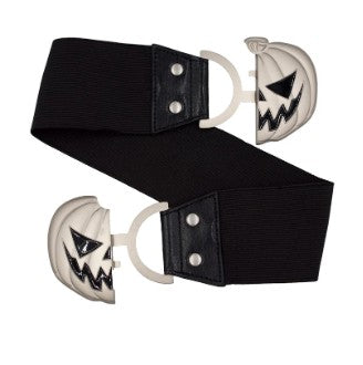 Ceinture élastique noir gothique boucle citrouille | Kreepsville 666
