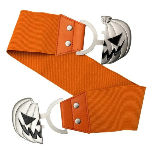 Ceinture élastique noir gothique boucle citrouille | Kreepsville 666
