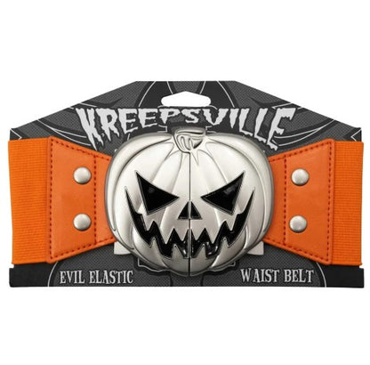 Ceinture élastique noir gothique boucle citrouille | Kreepsville 666