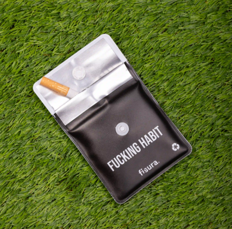 Cendrier de poche noir " fucking habitude "