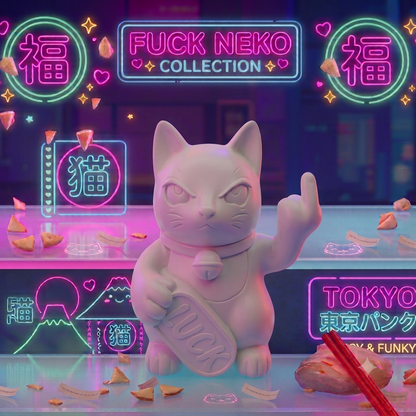 Petite figurine de chat chanceux blanc maki neko fuck