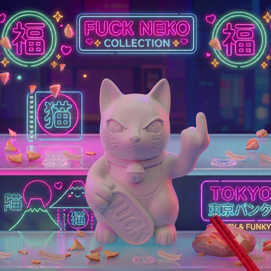 Petite figurine de chat chanceux blanc maki neko fuck