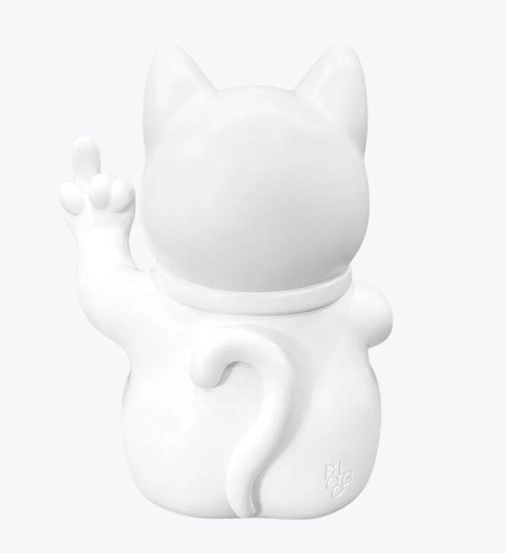 Grande figurine de chat chanceux blanc maki neko fuck