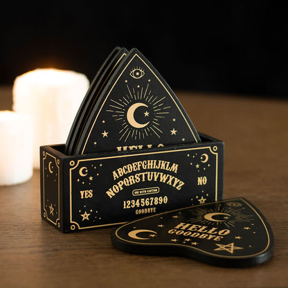 Lot de 4 sous verre ouija witchy