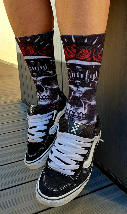 Chaussettes Painful Skull & roses