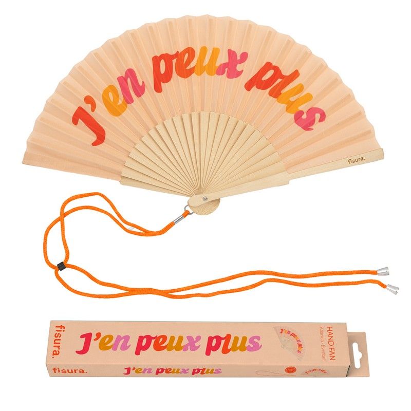 Eventail coloré " j'en peux plus "
