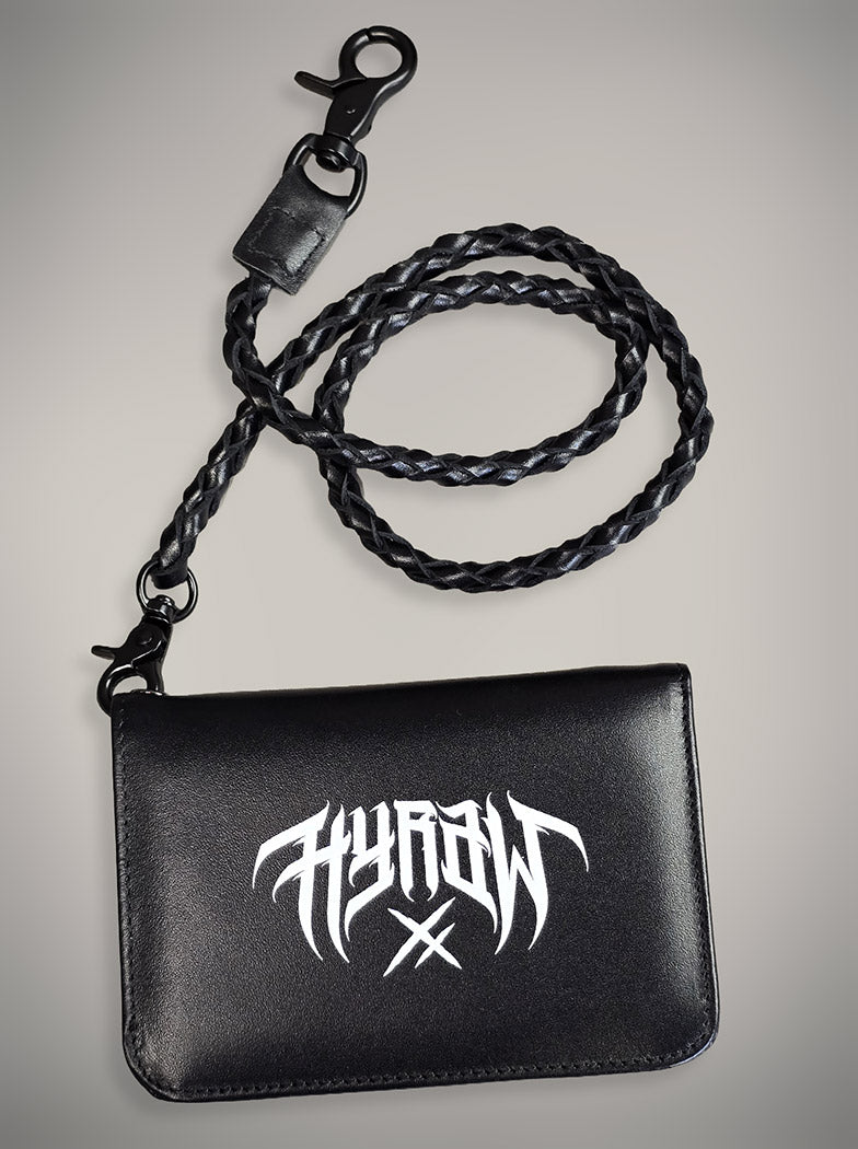 Portefeuille HOSTILE AS FUCK en cuir et chaine skull