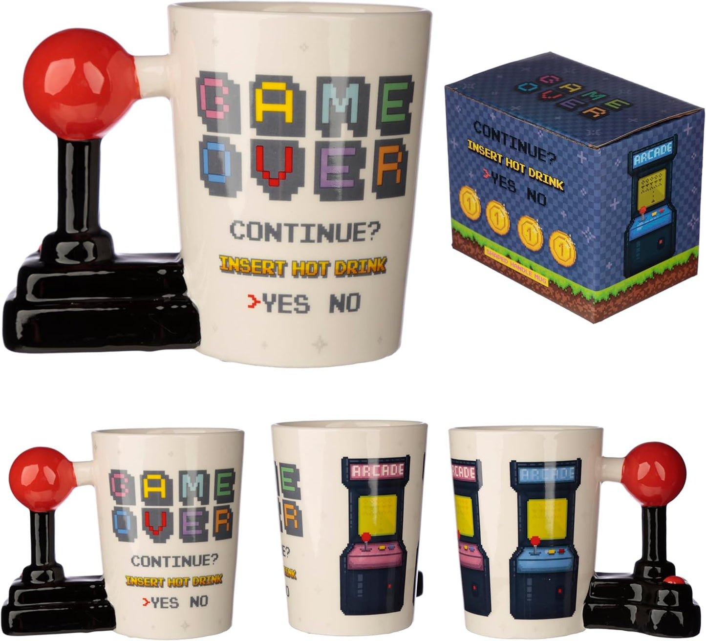 Mug / tasse à Anse Décorée Game Over - Jeu Vidéo Joystick & Arcade geek