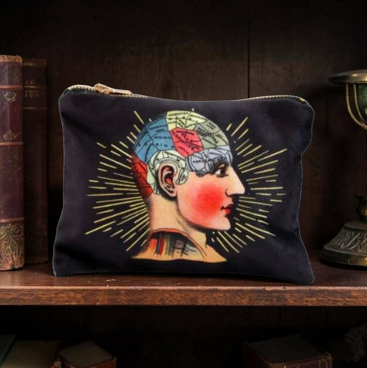 Trousse A Maquillage Phrenology rétro vintage old school cerveau humain