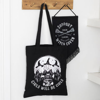 Sac tote bag " Girls Will Be Girls " les 3 soeurs sorcière