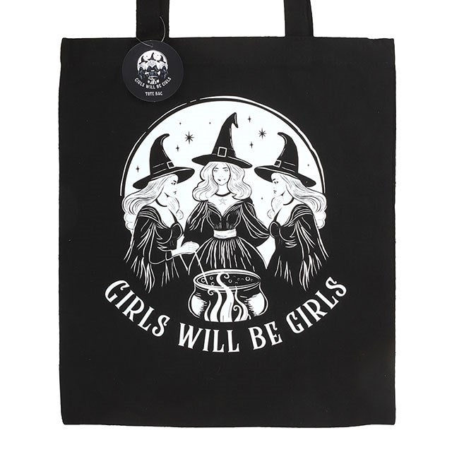 Sac tote bag " Girls Will Be Girls " les 3 soeurs sorcière