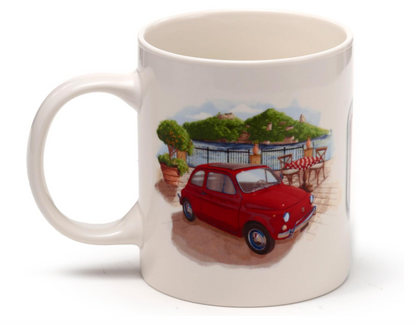Mug / tasse en Porcelaine Fiat 500 Rome & Riviera