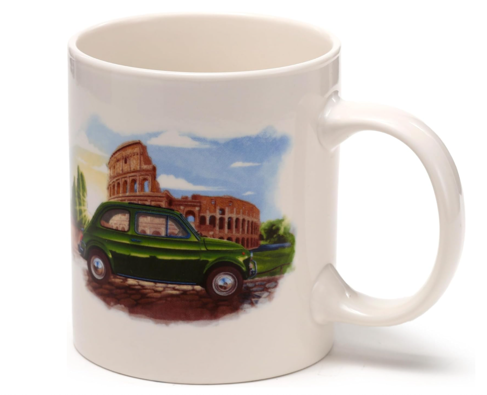 Mug / tasse en Porcelaine Fiat 500 Rome & Riviera